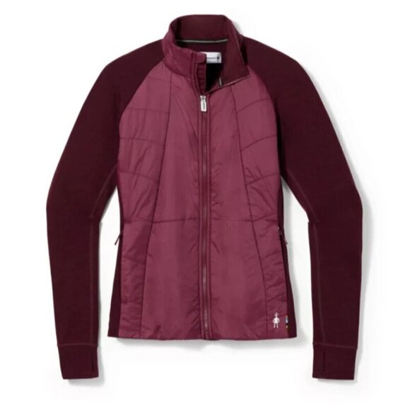 Smartwool Smartloft Merino Wool Quilted Jacket Burgundy Women's size Small - Picture 2 of 15